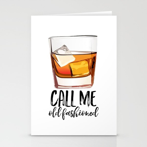 Alcohol Gift,Old Fashioned,Fashionista Party Decoration,Man cave,Gift For Husband,Call Me Old Stationery Cards