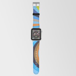 Earth Pastel Color Retro Twirl Pattern Apple Watch Band