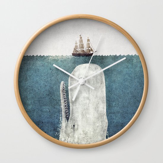 The Whale - vintage Wall Clock