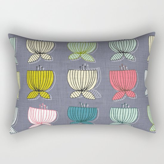 flower cups amethyst art Rectangular Pillow
