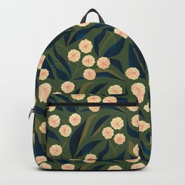 Green Floral Backpack