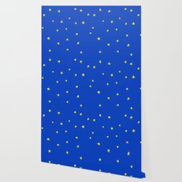 Starry Skies (Drawing of yellow stars on dark blue)  Wallpaper