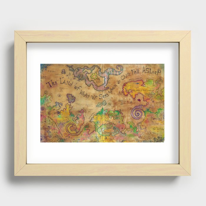 The Land of What We See When We Can't Fall Asleep Recessed Framed Print
