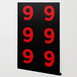 Number 9 (Red & Black) Wallpaper