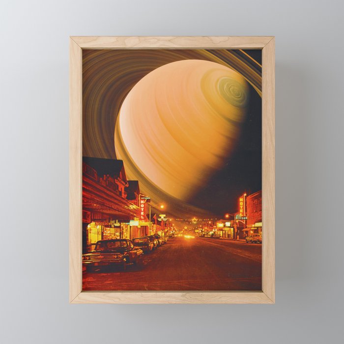 Saturn Nights Framed Mini Art Print
