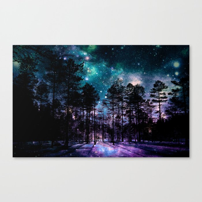 One Magical Night... teal & purple Canvas Print