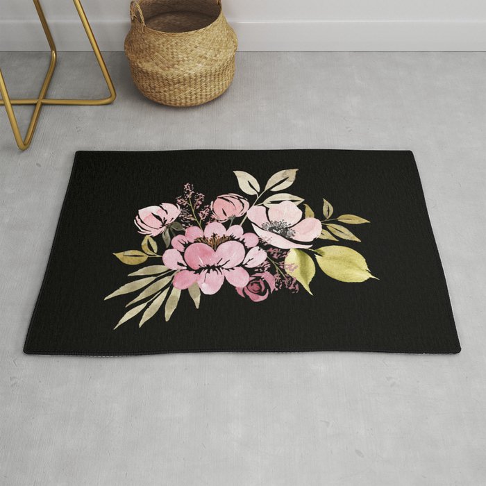 Watercolor Flowers Rug