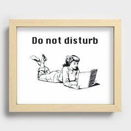 Do Not Disturb - Reading Girl Recessed Framed Print