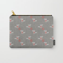 Fox in love with heart gray texture all you need is love Carry-All Pouch | Fox, Funny, Woodland, Cuteanimal, Valentinequote, Valentines, Pattern, Love, Lovequote, Heart 