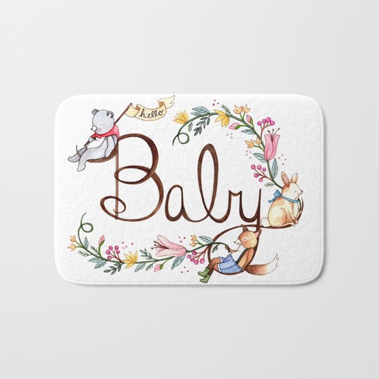 Hello Baby Bath Mat
