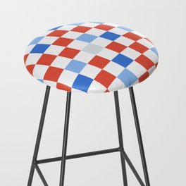 Summer Checkered (Red / White / Blue) Bar Stool