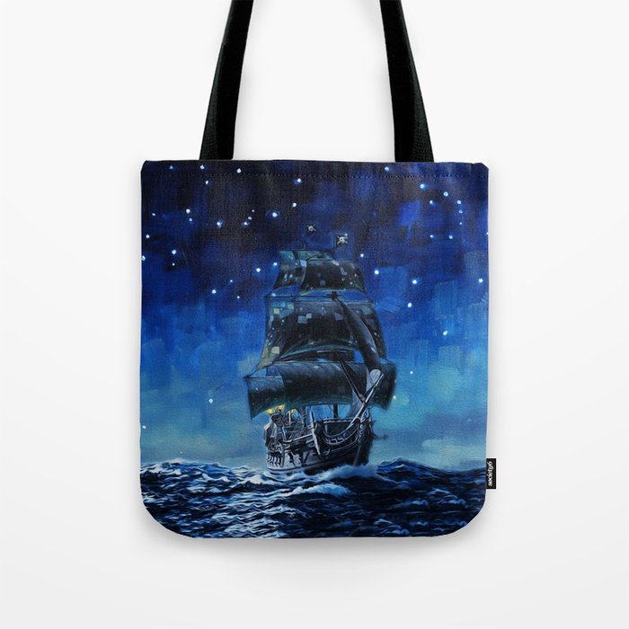 Black Pearl Starry Night Tote Bag