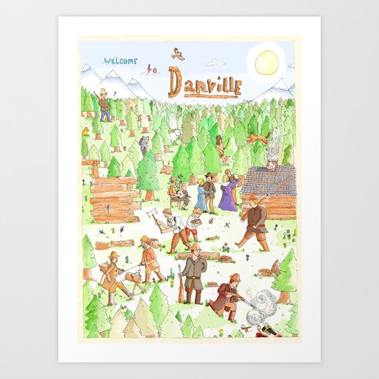 Locals Only- Danville Art Print