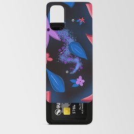 Abstract Flowers in Space Android Card Case