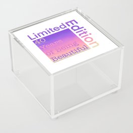 40 Year Old Gift Gradient Limited Edition 40th Retro Birthday Acrylic Box