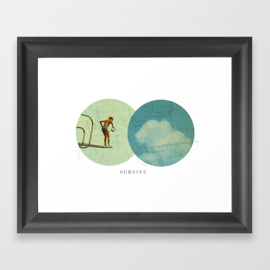 Survive | Collage Framed Art Print