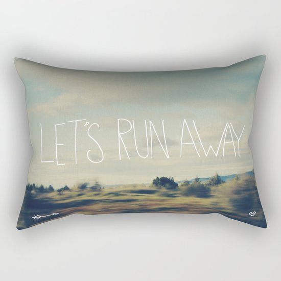 Let's Run Away Rectangular Pillow