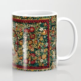 Medieval Unicorn Midnight Floral Garden Coffee Mug | Floral, Garden, Medieval, Vintage, Fantasy, Fleurs, Captivity, Nature, Flowers, Spring 