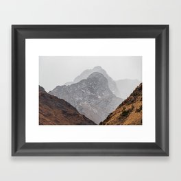 Layered Mountains of Salkentay Pass Framed Art Print