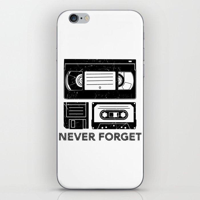 Never Forget VHS Cassette Floppy Funny iPhone Skin