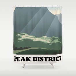 Peak District Travel poster Shower Curtain
