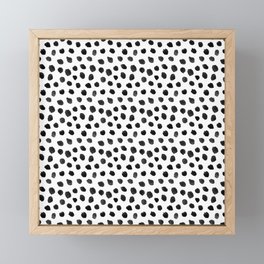 Black & White Dalmatian Pattern Framed Mini Art Print