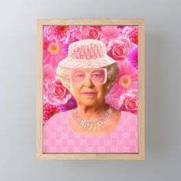 queen elizabeth Framed Mini Art Print