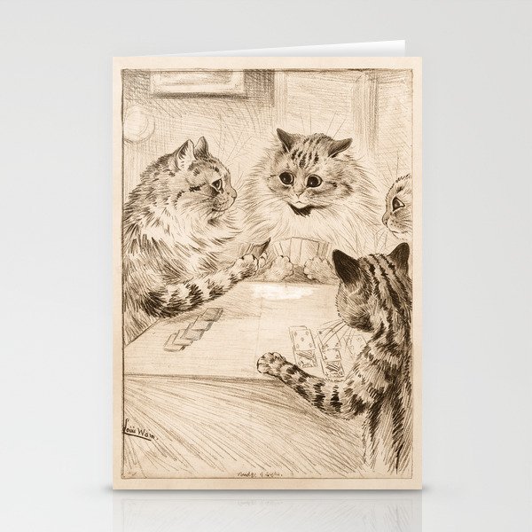  Bridge of Sighs by Louis Wain Stationery Cards