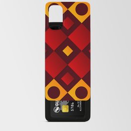 Red, Brown & Yellow Color Square Design Android Card Case