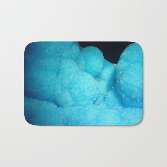 Dreamy Cotton Candy Blue Gemstone Bath Mat