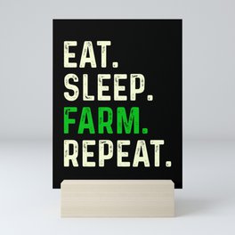 Eat Sleep Farm Repeat Mini Art Print
