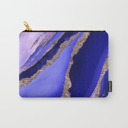 Lapis Blue and Lavender Flow Carry-All Pouch