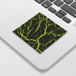 Cracked Space Lava - Lime/Yellow Sticker