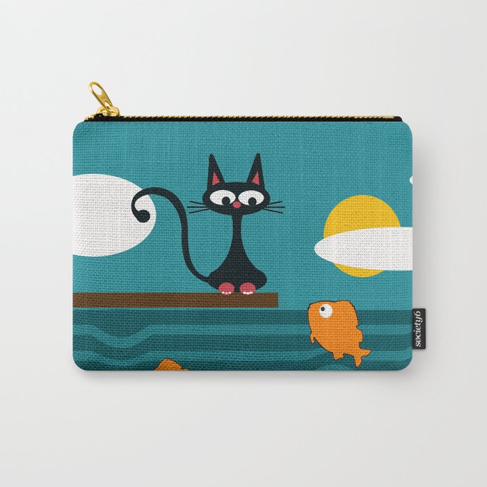 fishes and cat Carry-All Pouch