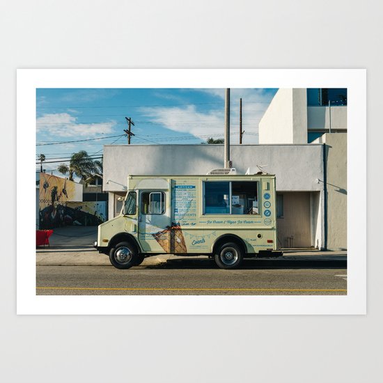 Sunset on Venice Beach Art Print