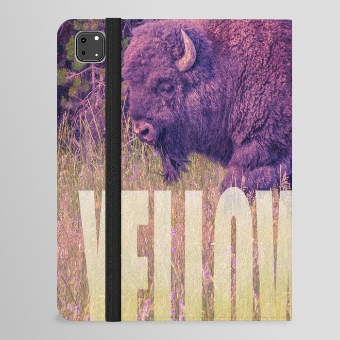 Yellowstone National Park Wyoming Buffalo Wildlife Photography Print iPad Folio Case