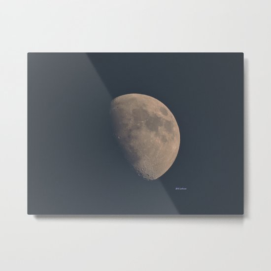 November Half Moon Metal Print