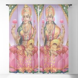 Goddess Lakshmi Sheer Curtain