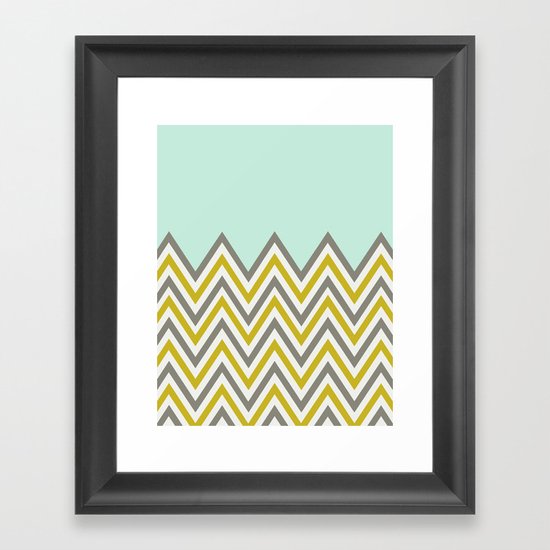 CLASSY CHEVRON Framed Art Print