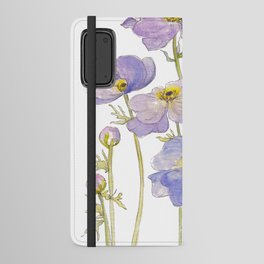 Lilac Anemone Flowers Android Wallet Case