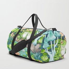 Watercolor illustration - Frog Lovers in POND Duffle Bag