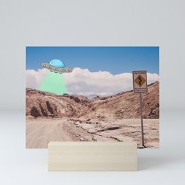 UFO in the Desert Mini Art Print