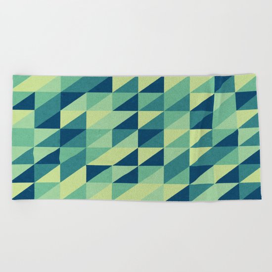 turquoise pattern Beach Towel