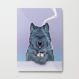 Tea Wolf Metal Print