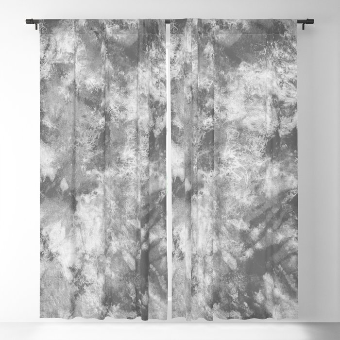 Grey Tie Dye Abstract Pattern Blackout Curtain
