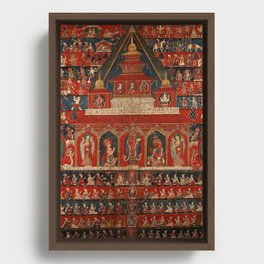Buddhist Deity Rato Macchendranath Temple Nepal Framed Canvas