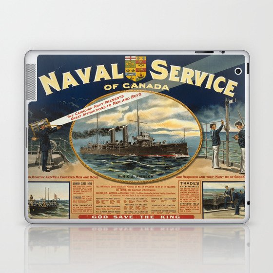 Vintage poster - Naval Service of Canada Laptop & iPad Skin