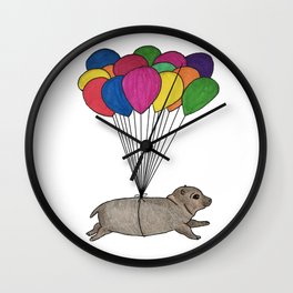 A Smol Hippo Wall Clock | Teamfiona, Balloons, Animal, Hippo, Balloon, Happy, Fiona, Colorful, Color, Zoo 