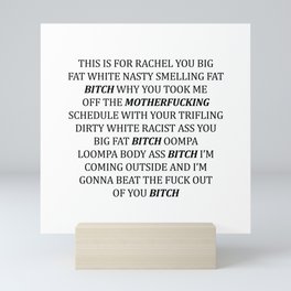 This Is For Rachel Tik Tok Meme Song Mini Art Print By Hello Shop Society6
