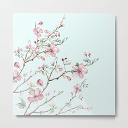 Apple Blossom #society6 #buyart Metal Print | Tree, Elegant, Painting, Flowers, Branch, Watercolor, Digital, Petal, Bloom, Delicate 